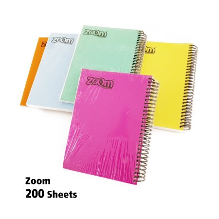 دفتر سلك 200 ورقة زوم Zoom wire notebook 200 sheets 